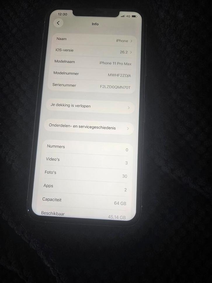 iPhone 11 Pro Max - 64GB, Telecommunicatie, Mobiele telefoons | Apple iPhone, Gebruikt, 64 GB, Zonder abonnement, Zonder simlock