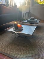 Zilveren Antieke Tafeltjes, Huis en Inrichting, Tafels | Salontafels, Ophalen, Gebruikt, 50 tot 100 cm, Vierkant