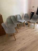6 eet tafel stoelen merk vida, Huis en Inrichting, Stoelen, Zo goed als nieuw, Grijs, Vijf, Zes of meer stoelen, Ophalen