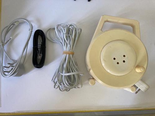 Telefonie Verlenghaspel 15 Meter + Aansluitkabel 7,5 Meter, Computers en Software, Pc- en Netwerkkabels, Gebruikt, Ophalen