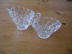 Vintage Glazen bonbonschaaltje suiker melkkan, Antiek en Kunst, Ophalen of Verzenden