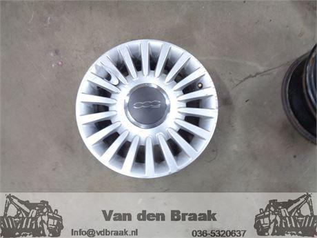 Fiat 500 2007-2016 Aluminium velg 15 inch, Auto-onderdelen, Banden en Velgen, Band(en), 15 inch, Personenwagen, Gebruikt, Ophalen of Verzenden