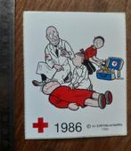 Sticker - Suske & Wiske - rode kruis 1986 - Schanulleke, Verzenden, Zo goed als nieuw, Strip of Tekenfilm