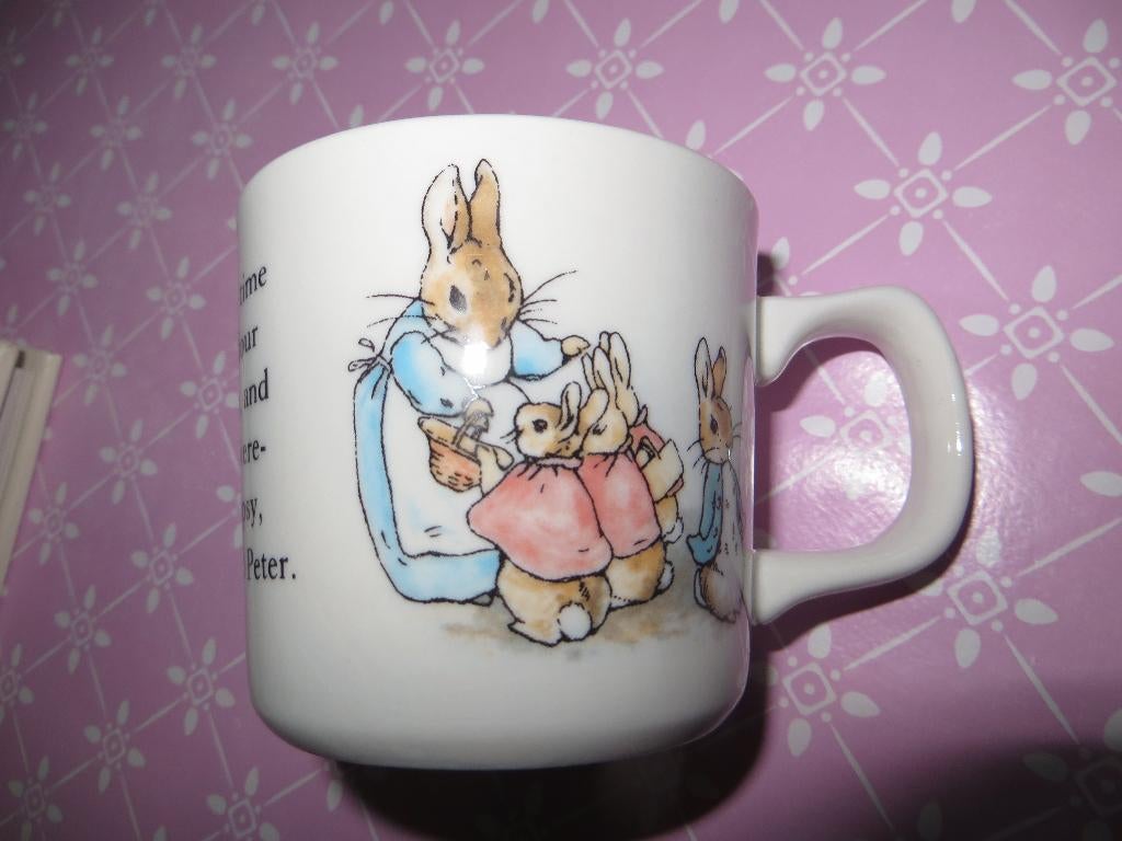 peter rabbit beker/beatrix potter/wedgwood/beker/konijn, Huis en Inrichting, Keuken | Servies, Overige typen, Nieuw, Ophalen of Verzenden