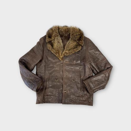 Giunti Pelle dames jas maat L (100% leer), Kleding | Dames, Jassen | Winter, Gedragen, Maat 42/44 (L), Bruin, Ophalen of Verzenden