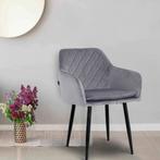 Lina® Noble - Velvet Eetkamerstoel - Licht Grijs, Metaal, Mevsim Store, Nieuw, Ophalen of Verzenden