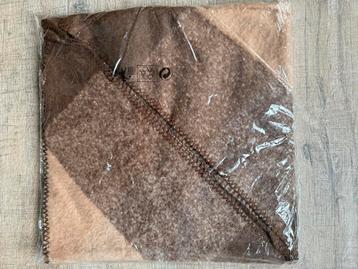 Bruin Beige Sjaal / Omslagdoek - Viscose & Wol beschikbaar voor biedingen