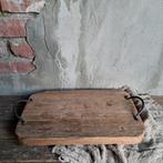 Landelijk houten plateau plankje met 2 handgreepjes *Etage3*, Huis en Inrichting, Woonaccessoires | Overige, ., Ophalen of Verzenden