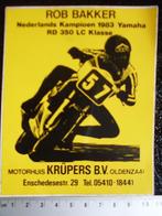 sticker rob bakker med kamp 1983 yamaha rd 350 lc klasse, Sport, Ophalen of Verzenden, Zo goed als nieuw