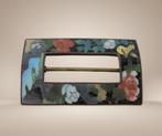Prachtige antieke CLOISONNÉ email bloemen gesp!, Losse buckle of gesp, Overige kleuren, 5 cm of meer, Verzenden