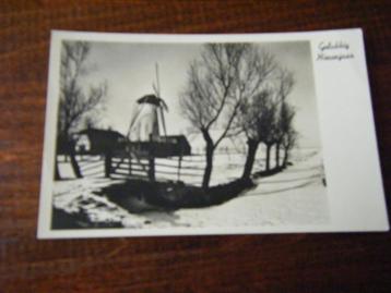 B35 - Molen in de sneeuw - Mooi/Oud beschikbaar voor biedingen