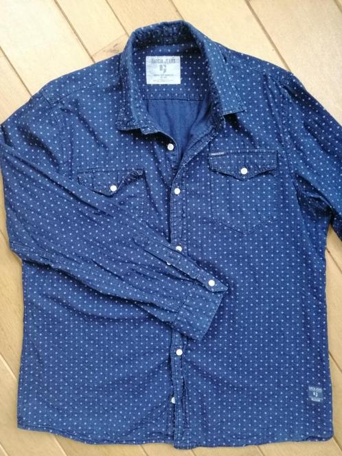 GARCIA Jeans bloes blauw maat XL, Kleding | Heren, Overhemden, Zo goed als nieuw, Halswijdte 43/44 (XL), Blauw, Ophalen of Verzenden