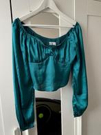Hollister blauw/groene crop top maat M, Overige kleuren, Ophalen of Verzenden, Zo goed als nieuw, Lange mouw