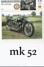 Mk52 motorkaart koehler escoffier 1000cc, Ophalen of Verzenden, Zo goed als nieuw, Auto's