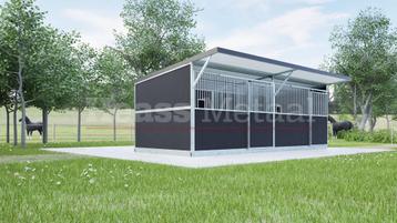 | Mobiele buitenstal | Verhuur | Te koop | 7x3m met luifel  beschikbaar voor biedingen