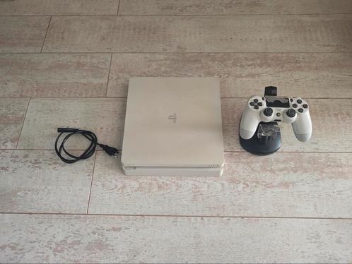 Playstation 4 slim wit, Spelcomputers en Games, Spelcomputers | Sony PlayStation 4, Gebruikt, Slim, Met 1 controller, Ophalen
