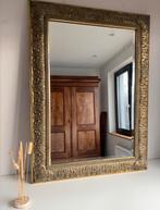 Grote Antieke Spiegel met Gouden Lijst, Ophalen, Rechthoekig, 50 tot 100 cm, 100 tot 150 cm