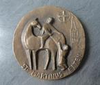 Bijzondere bronzen plaquette Sint Martinus Elten, Ophalen of Verzenden, Zo goed als nieuw