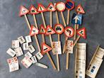 Schoolset met oude verkeersborden etc, Antiek en Kunst, Ophalen of Verzenden
