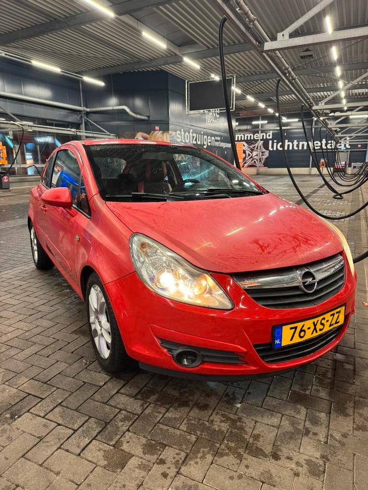 Opel Corsa 1.4 16V 3D WR 2007 Rood, Auto's, Opel, Bedrijf, Corsa, Airbags, Airconditioning, Bluetooth, Cruise Control, Elektrische buitenspiegels