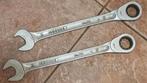 2x steeksleutel ringratel 24 Gedore 7R, Doe-het-zelf en Verbouw, Gereedschap | Handgereedschap, Ophalen of Verzenden, Gebruikt