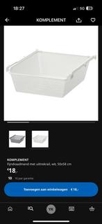 KOMPLEMENT Draadmand Wit 50x58cm, Ophalen, Nieuw, 50 tot 100 cm, Minder dan 100 cm