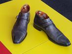 Prachtige Stevige half hoog Santoni schoenen met doker grijs, Overige kleuren, Verzenden, Santoni, Gespschoenen