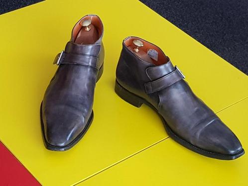 Prachtige Stevige half hoog Santoni schoenen met doker grijs, Kleding | Heren, Schoenen, Zo goed als nieuw, Gespschoenen, Overige kleuren