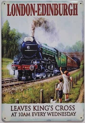 London Edinburgh locomotief reclamebord van metaal wandbord beschikbaar voor biedingen