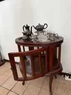 Theekastje met verzilverde koffie en thee pot, Antiek en Kunst, Antiek | Goud en Zilver, Ophalen