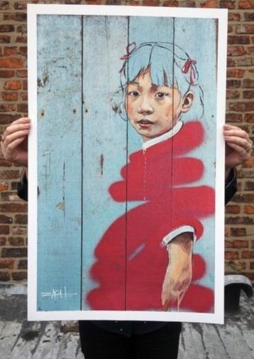 Ernest Zacharevic gesigneerde print. beschikbaar voor biedingen
