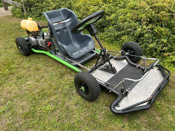 Kart met puch blok, Fietsen en Brommers, Brommers | Puch, Gebruikt, Overige modellen, Ophalen