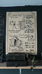 Franse schoolplaat brocante, Antiek en Kunst, Ophalen of Verzenden