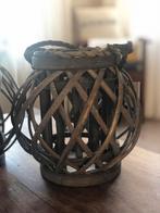 2 lantaarntjes rotan met dik touw, Huis en Inrichting, Lampen | Tafellampen, Overige materialen, Ophalen of Verzenden, Minder dan 50 cm