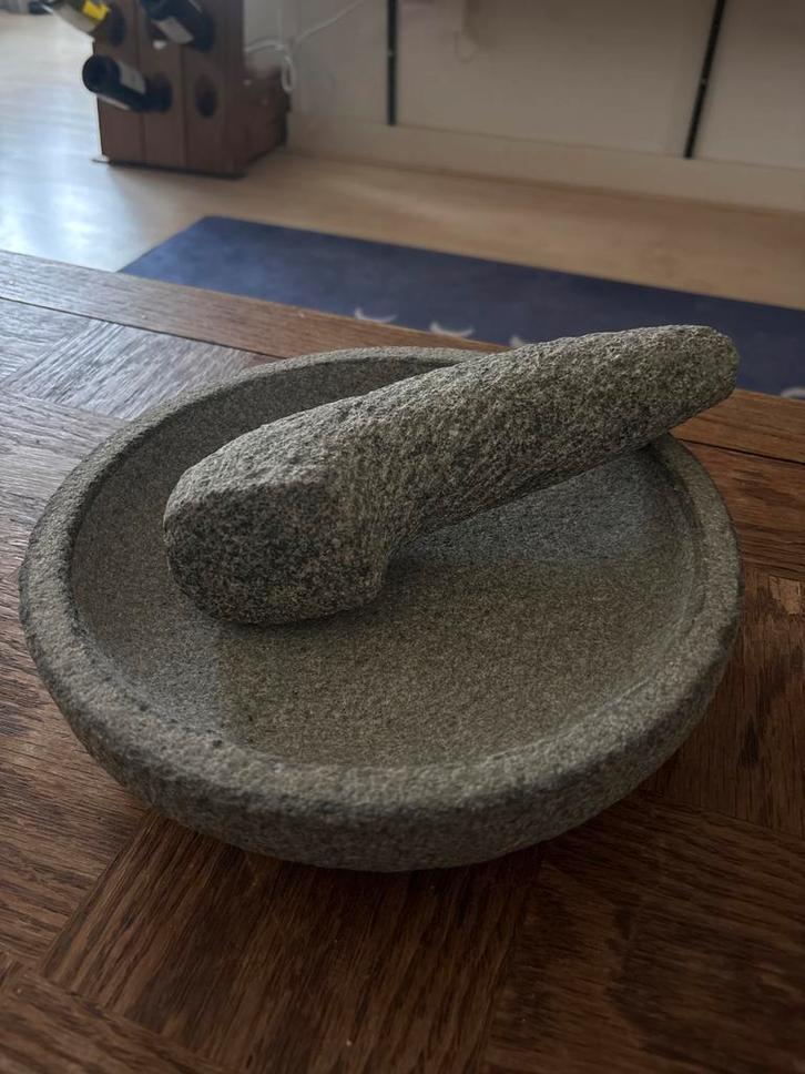 Granieten Vijzel met Stamper - Nieuw - 25cm!, Huis en Inrichting, Keuken | Keukenbenodigdheden, Nieuw, Ophalen