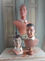 Antiek Papier-mache hoofd hoofden te koop, Ophalen of Verzenden