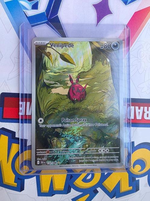 Pokémon Black Bolt Venipede BLK 132, Hobby en Vrije tijd, Verzamelkaartspellen | Pokémon, Nieuw, Losse kaart, Foil, Ophalen of Verzenden