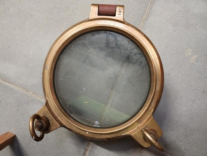 Stalen patrijspoort 33 cm doorsnee, Watersport en Boten, Bootonderdelen, Zo goed als nieuw, Ophalen