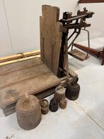 Oude Friese boerderij weegschaal met gewichten, Antiek en Kunst, Antiek | Gereedschap en Instrumenten, Ophalen