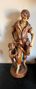Oude beeld van smid met kind, Antiek en Kunst, Ophalen