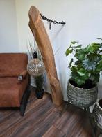 Eikenhouten vloerlamp met lichtbron, Ophalen