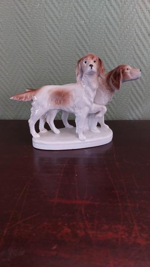 Ierse setters jachthonden LIPPELSDORF in Nieuwstaat 20cm, Antiek en Kunst, Antiek | Porselein, Ophalen of Verzenden