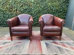 2 x schapen leren Muylaert fauteuils !!!, Ophalen, Muylaert, Gebruikt, 75 tot 100 cm