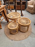 Set van 3 erg leuke salon/ bijzet tafeltjes, 50 tot 100 cm, Rond, Ophalen of Verzenden, Zo goed als nieuw