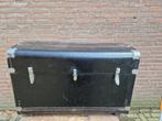 Antieke reiskoffer / hutkoffer leer vintage, Antiek en Kunst, Curiosa en Brocante, Ophalen of Verzenden