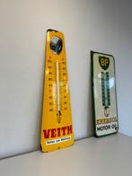 VEITH banden oude emaille thermometer XL, Reclamebord, Gebruikt, Ophalen of Verzenden