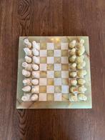 Italfama luxe marmeren onyx schaakset handgemaakt 40x40cm, Een of twee spelers, Verzenden, Nieuw