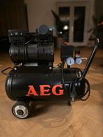 AEG 24 Liter Low Noise Compressor, Doe-het-zelf en Verbouw, Compressors, Ophalen, 6 tot 10 bar, Zo goed als nieuw, Minder dan 200 liter/min