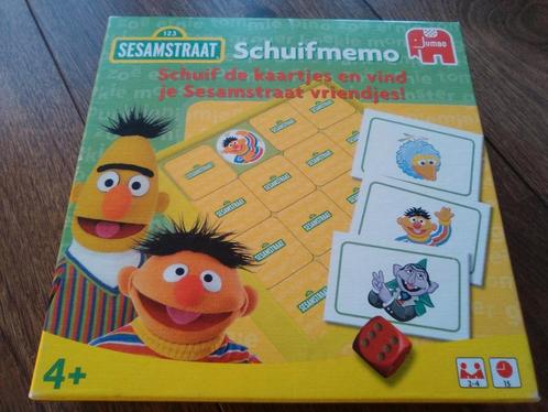 Schuifmemo Sesamstraat, Hobby en Vrije tijd, Gezelschapsspellen | Bordspellen, Gebruikt, Drie of vier spelers, Ophalen of Verzenden