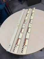 Drie vintage meetlatten schoolmateriaal, Ophalen, Gebruikt, Wissner, X